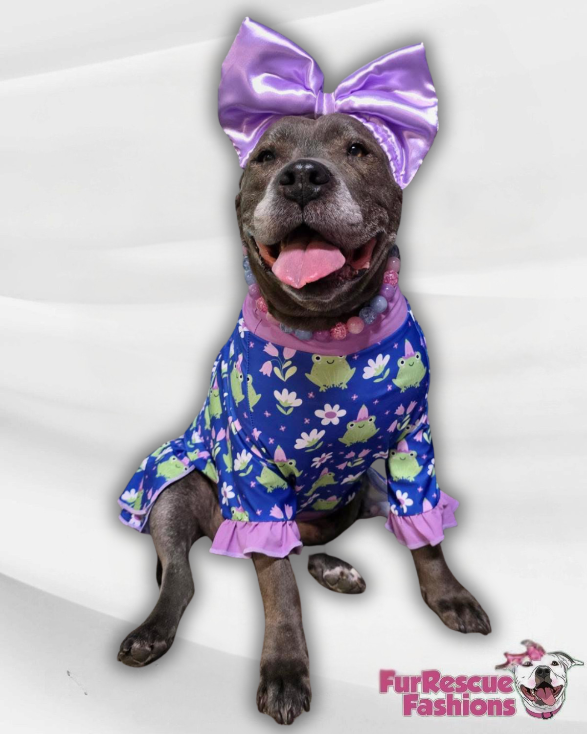 Frog-et About It Dog Dress With Ruffle / With Sleeves or Sleeveless