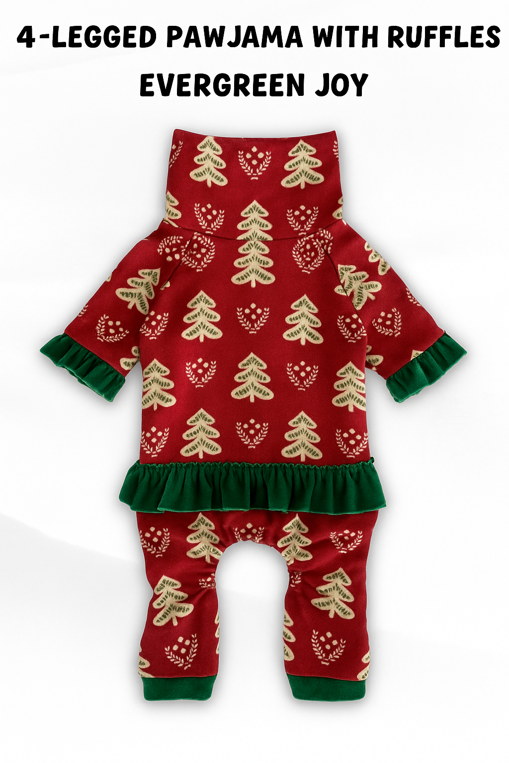 2025 Get Merry 4 Legged Christmas PAWjamas with Turtle Neck (Available in any pattern)