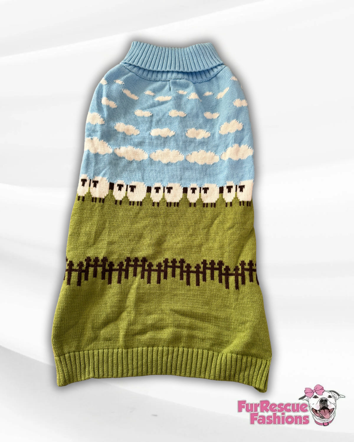 Sheepish Snuggle Knitted Dog Vest