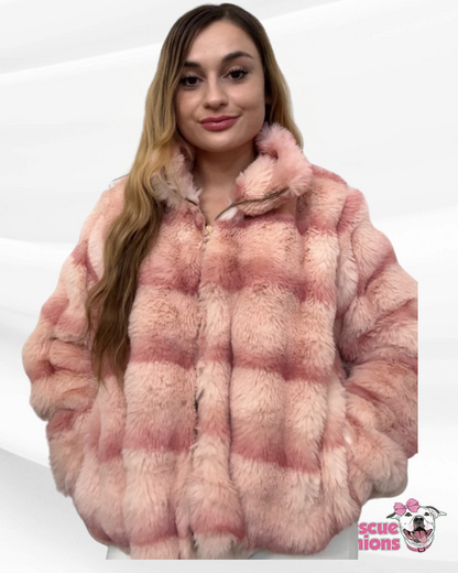 Rose Matching Glam Furry Human Jacket or Vest