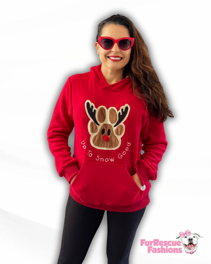 Rudolph is Up To Snow Good Human Hoodie