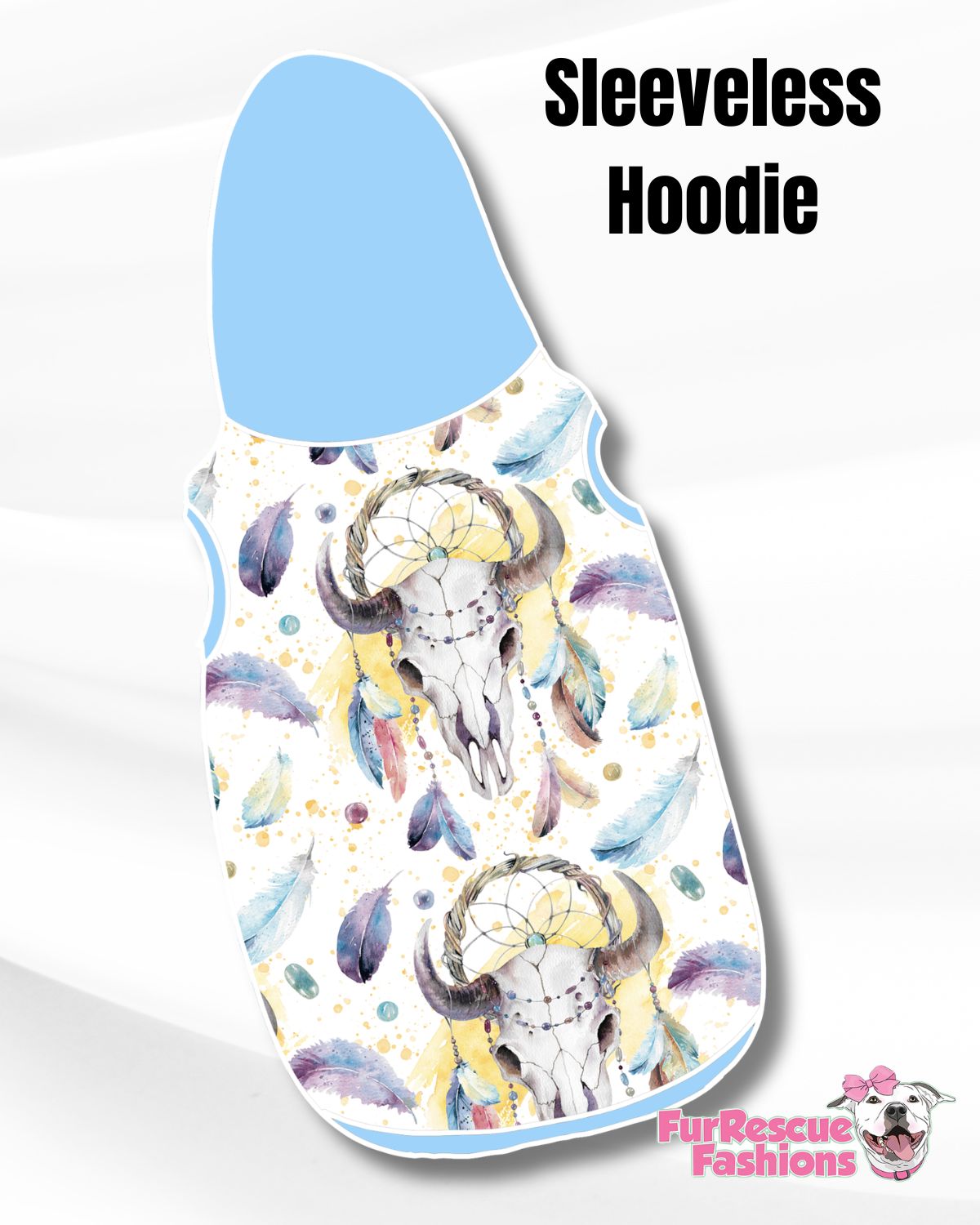 Native Feather & Dream Catcher Pajama with Light Blue Neck & Trim/Sleeves