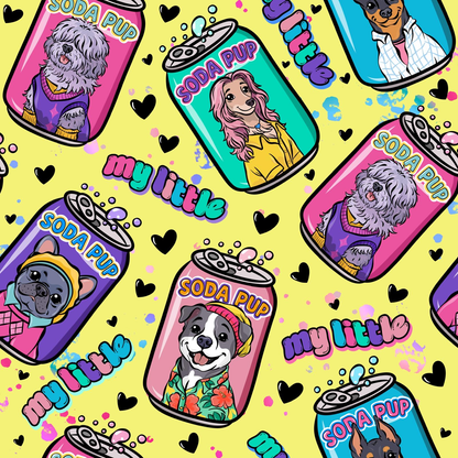 My Little Soda Pup Pajama with Hot Pink Neck & Trim/Sleeves