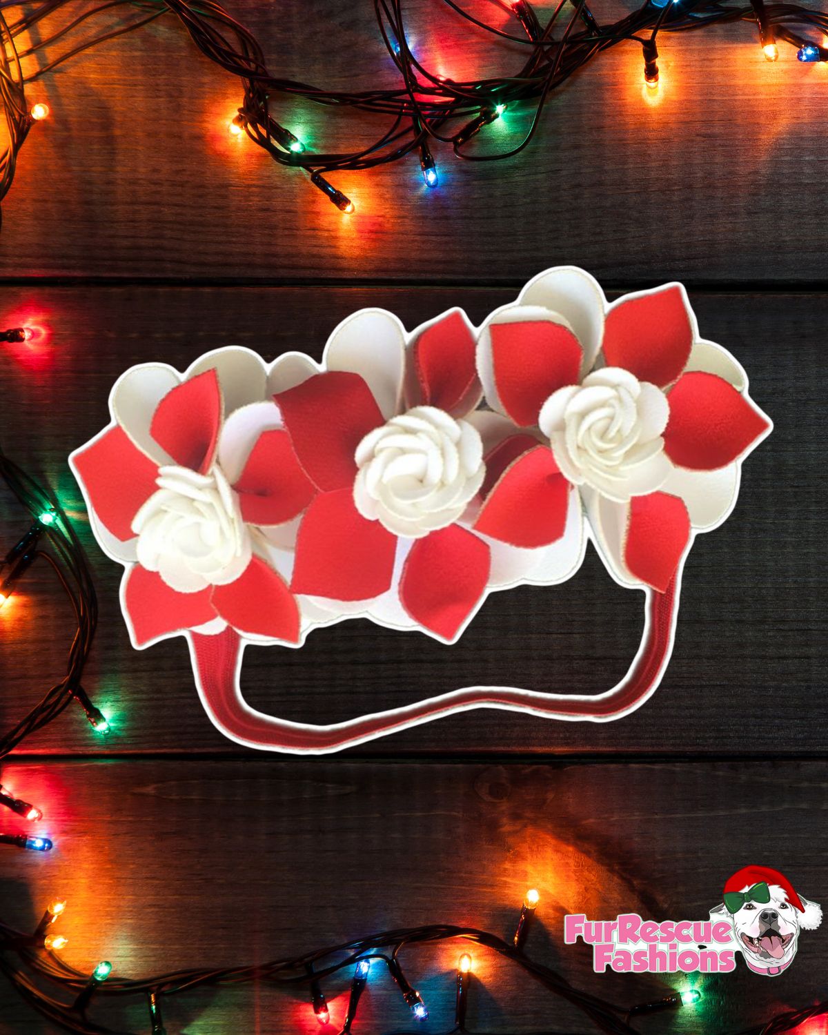 Candy Cane Flower Headband