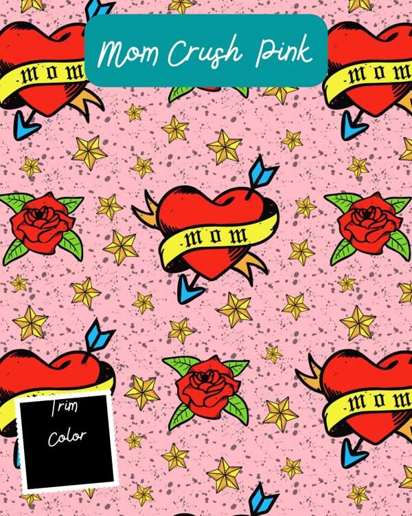 Mom Crush (Pink) - PAWjama with Black Neck & Trim/Sleeves