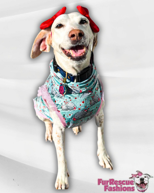 Lil Trunk Of Elephant Luv - PAWJama with Red Trim & Neck