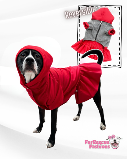 The Classy But Never Ordinary Reversible Rain Jacket Or Cape with Skirt Or Ruffles