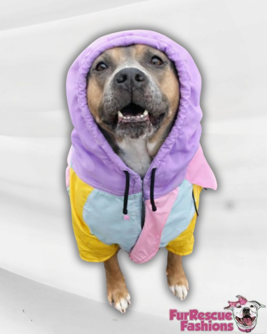 Pastel Multicolored Rain Jacket - Cape - Vest - Custom Option To Choose Your Colors
