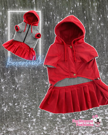 The Classy But Never Ordinary Reversible Rain Jacket Or Cape with Skirt Or Ruffles
