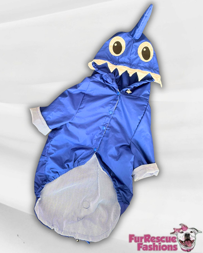 Blue Sharkie Rain Jacket - Cape - Vest