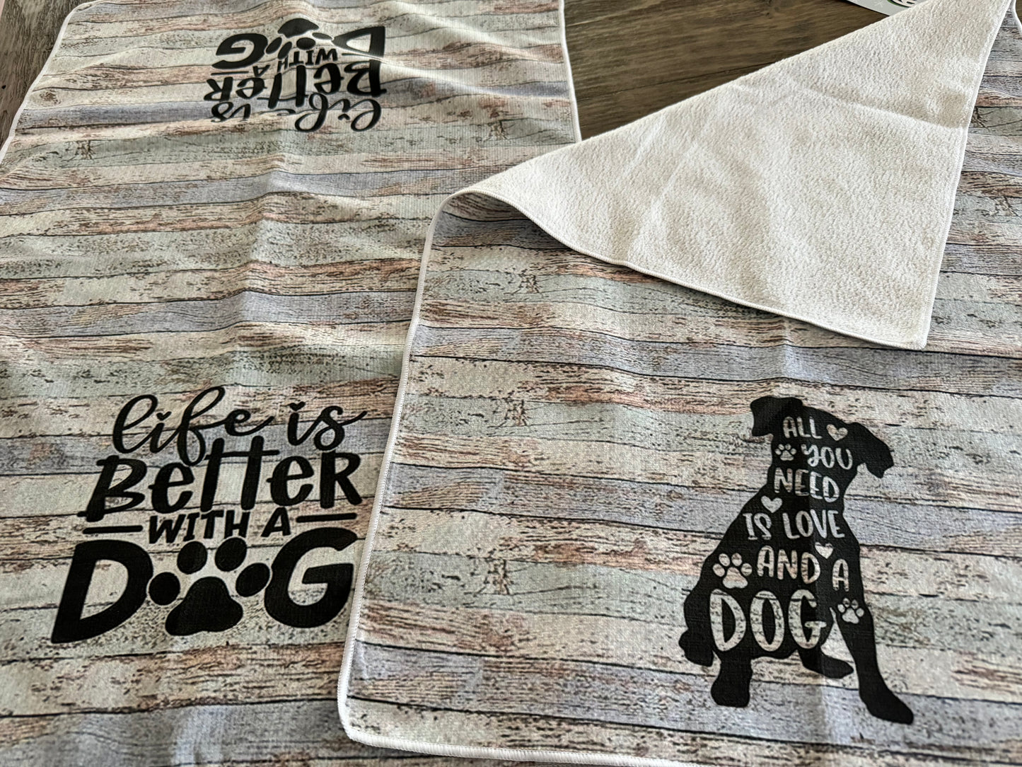 Kitchen Towels - Life Is Better With A Dog