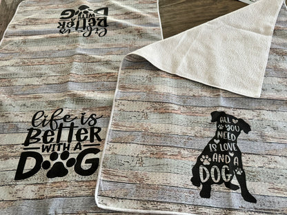 Kitchen Towels - Life Is Better With A Dog