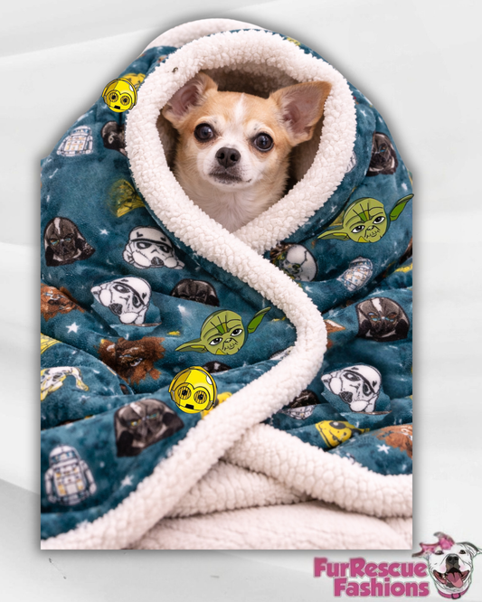 May the Mom Force Be With You Throw Blanket With Sherpa Lining (Choose your pattern) (Copy)