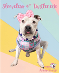Peace, Love, Rescue (Pink) - Dog Pajama with Lilac Trim/Sleeves
