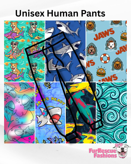 JAWS 50th Anniversary & Shark Week Unisex Human Pants (Available in any pattern)