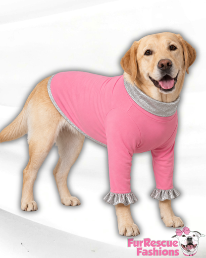 Everyday Solids Dog Shirt With Ruffles