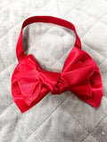 Red Satin Doggie Bow