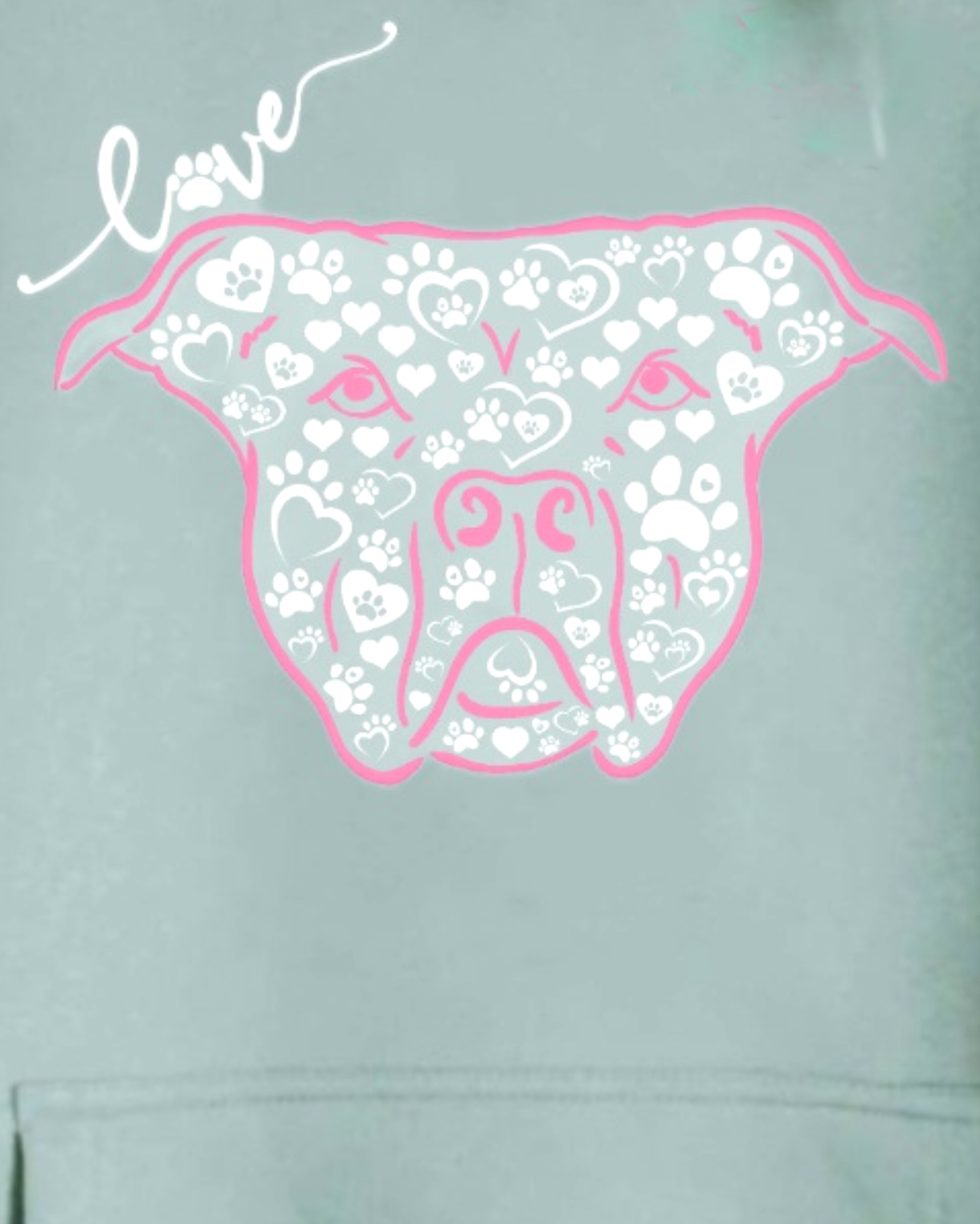 Pitties Are Love OR Rescue Advocate Dog Hoodie In CLASSIC Fabric