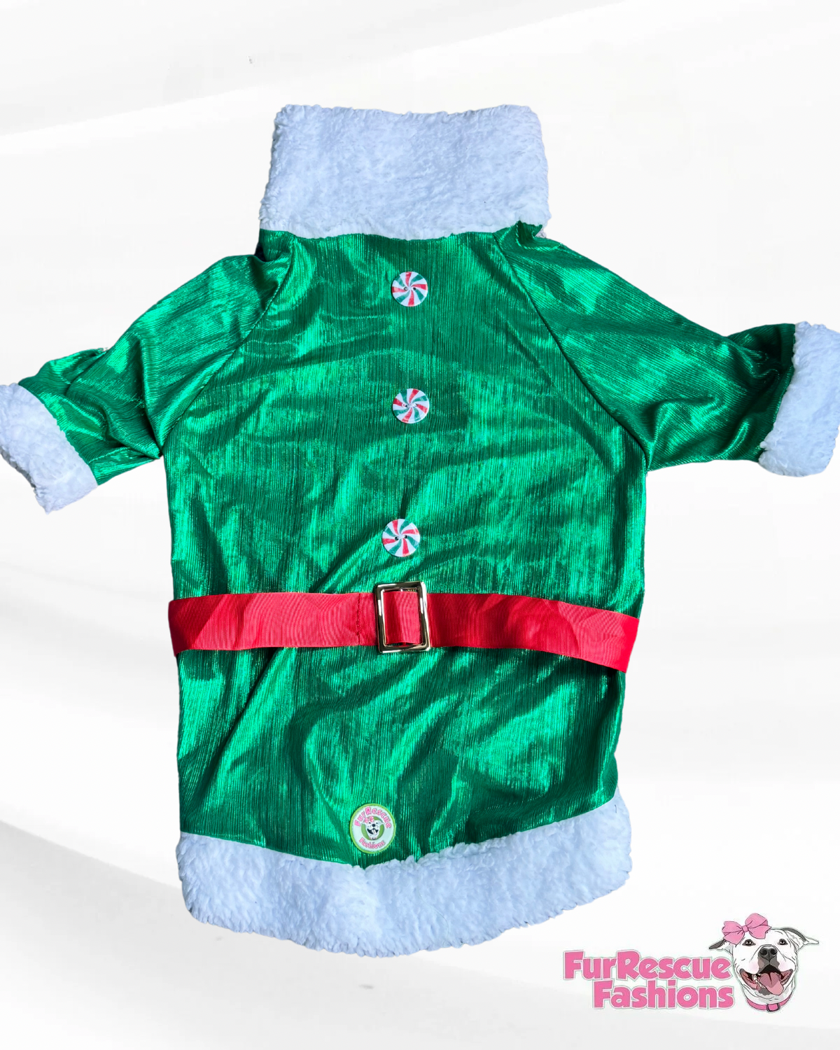 Metallic Green Festive Dog Shirt