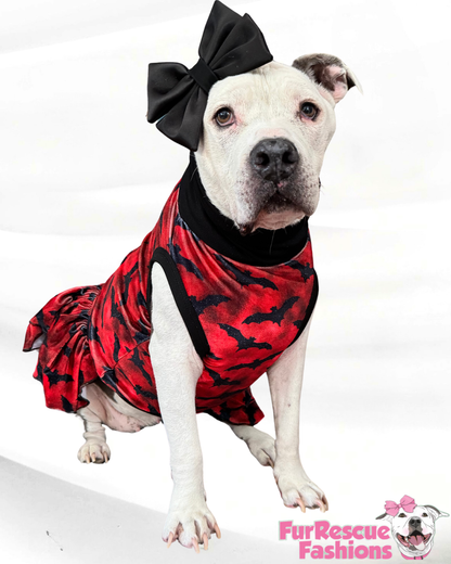 Halloween Freaking Bats Ruffled Dress