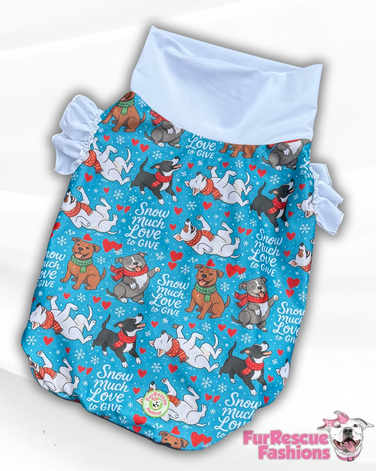 2025 Winter Wonders Sleeveless Dog Shirt With Ruffles (AVAILABLE IN ANY PRE-ORDER PATTERN)
