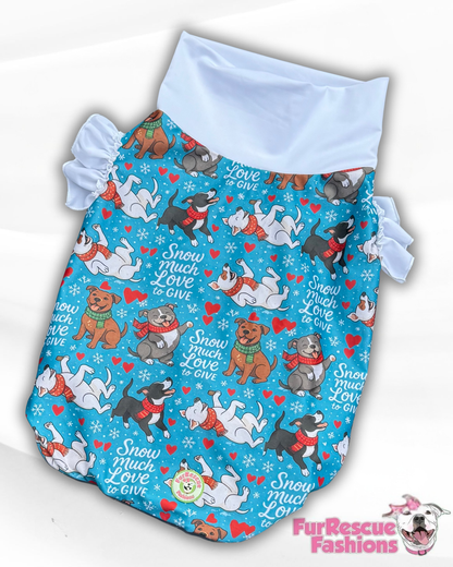2025 Winter Wonders Sleeveless Dog Shirt With Ruffles (AVAILABLE IN ANY PRE-ORDER PATTERN)