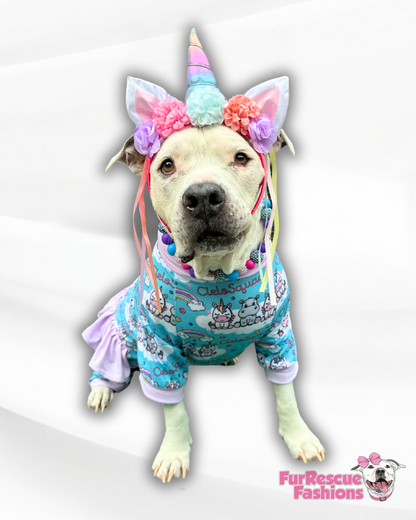 Cielo's Squad - Dog Pajama with Lilac Neck & Trim/Sleeves