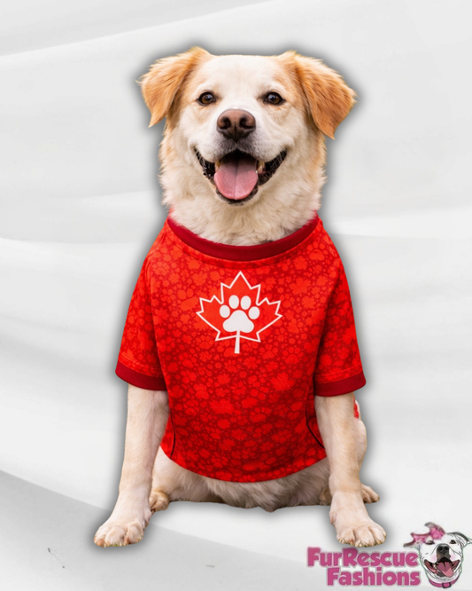 Canada Dog Jersey or Ruffle Dress – World Cup 2026 | Custom Pet Soccer Shirt ⚽️🐾