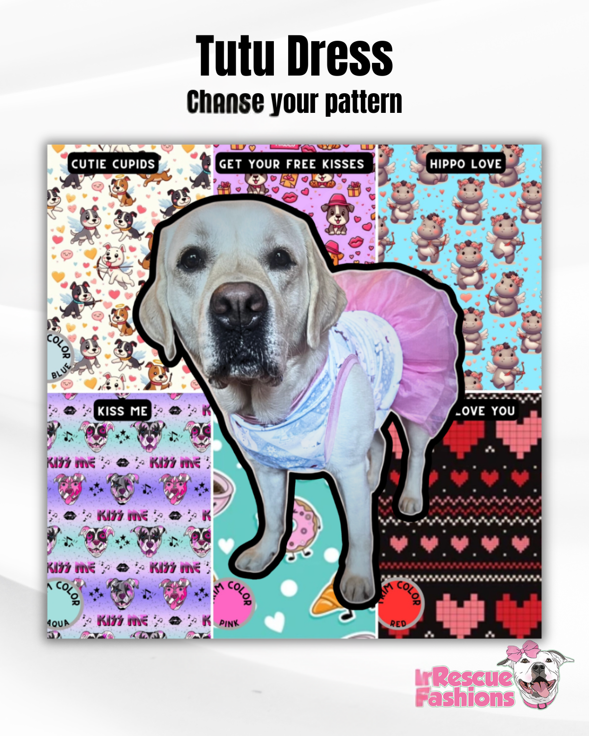 2025 Valentines Dog Tutu Dress (AVAILABLE IN ANY PATTERN FROM THE PREORDER)