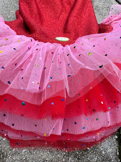 Valentine's Glam Dog Tutu Dress