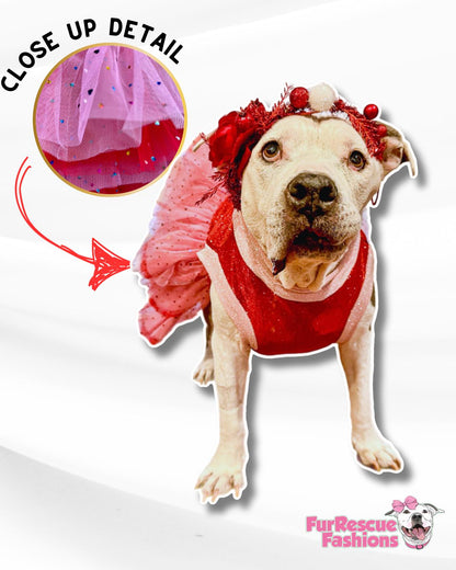 Valentine's Glam Dog Tutu Dress