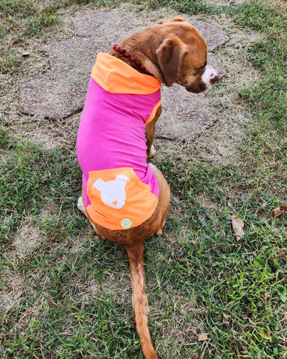 Pitties Are Love PAWJama Fuchsia & Orange