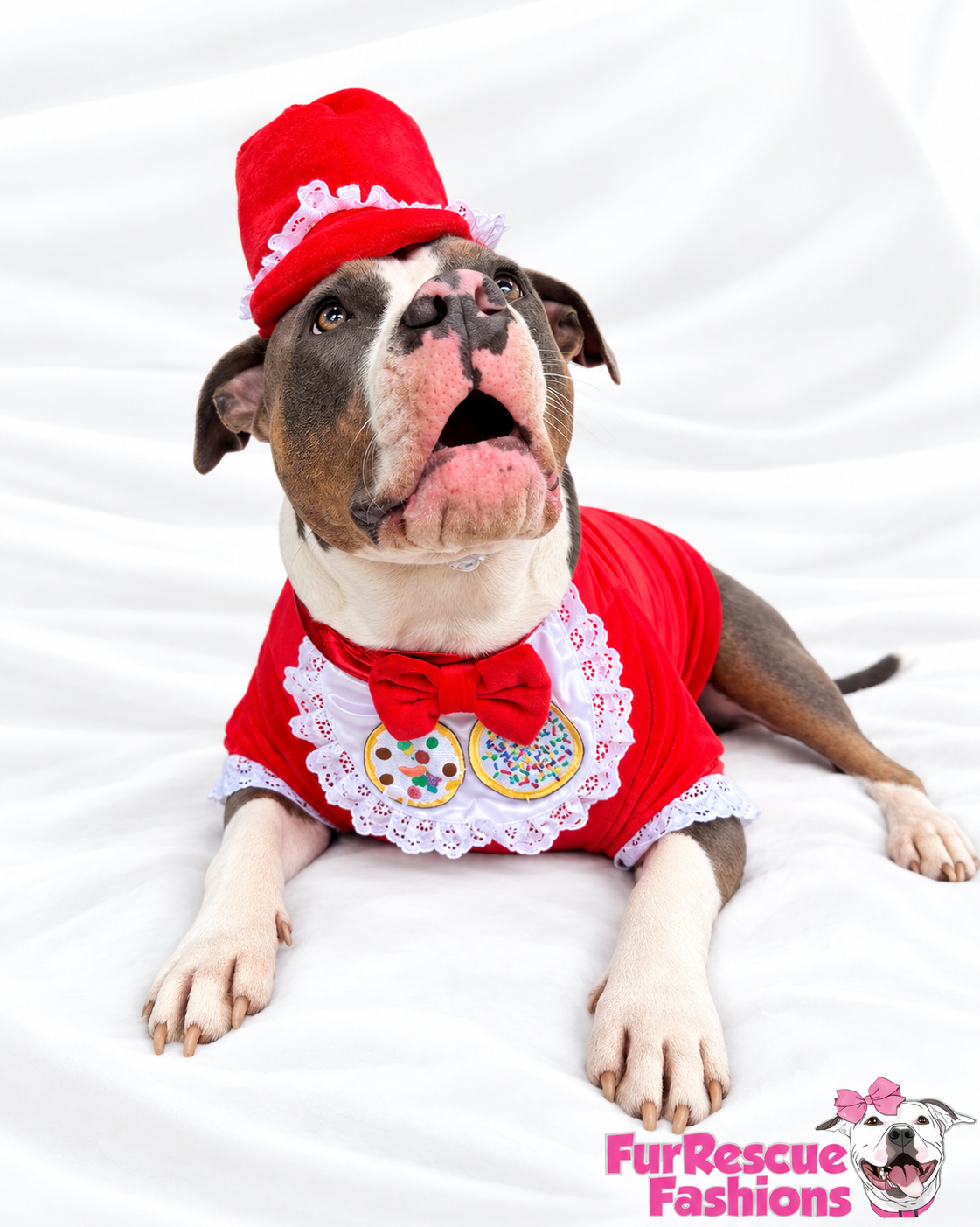 Santa’s Cookie Crew — Ultra-Luxe Dog Shirt & Baker’s Hat