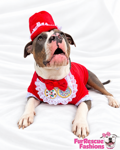 Santa’s Cookie Crew — Ultra-Luxe Dog Shirt & Baker’s Hat
