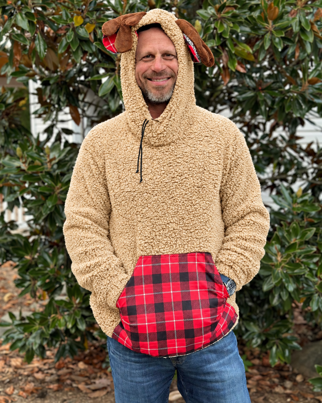 Oh Deer! Cozy Camel Sherpa Human Hoodie