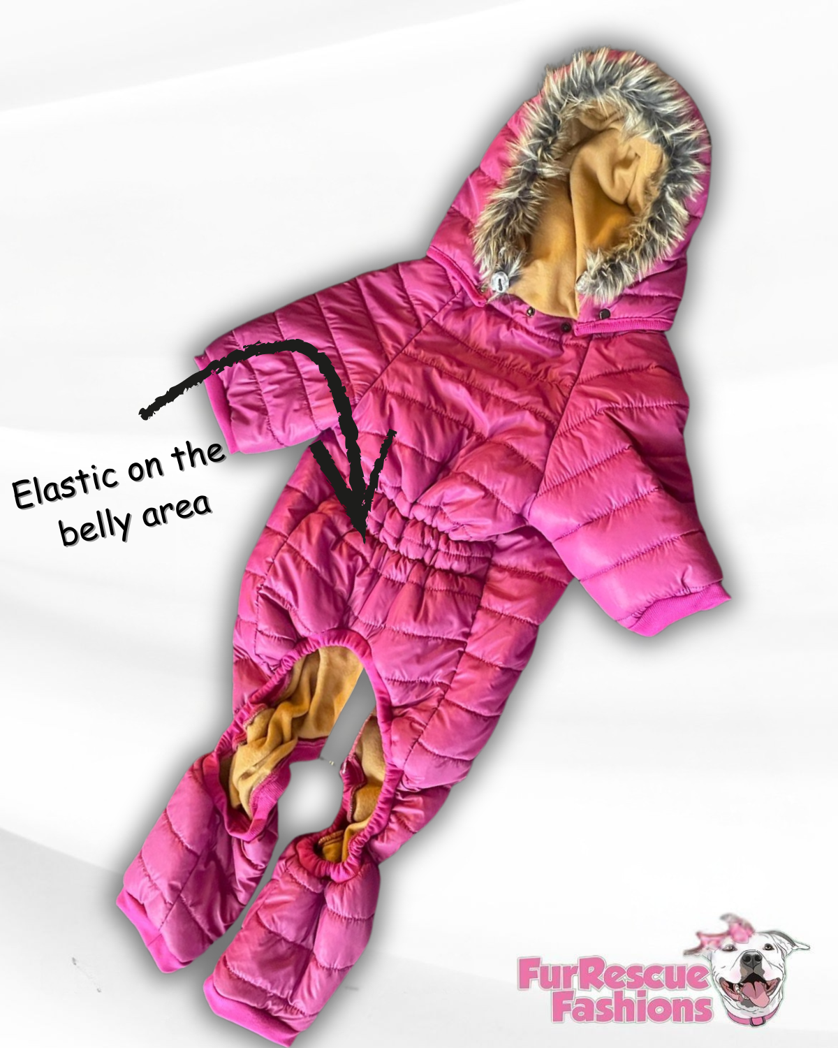 Arctic Explorer 4-Legged Dog Puffer – Weather-Resistant Coat with Snood & Removable Faux Fur Hood (Multiple Colors)