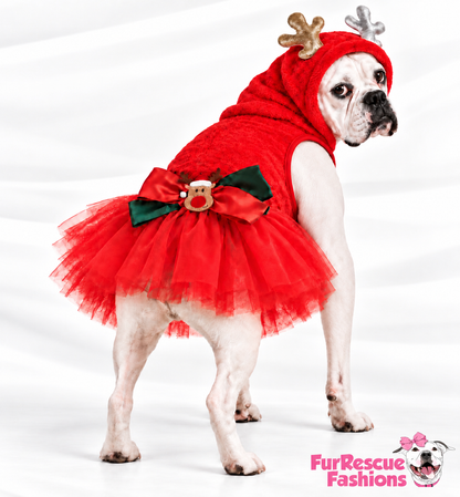 Rudolph’s Little Darling Hooded Tutu Dress