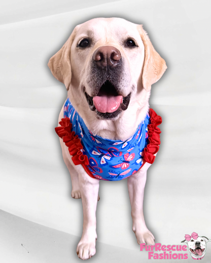 2026 Summer Dog Shirt With Ruffles (AVAILABLE IN ANY PRE-ORDER PATTERN)