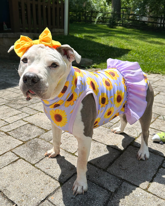 UV50 Sunflower Paradise Sleeveless Shirt With Ruffle