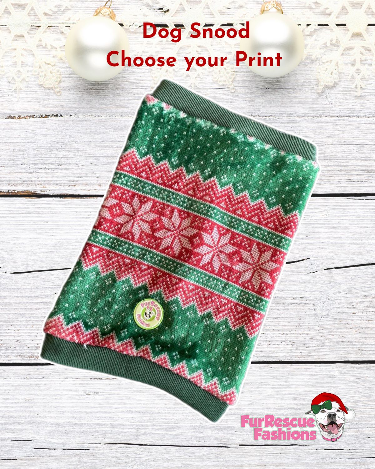 2025 Christmas in July Dog Snood / Scarf (Available in any pattern)