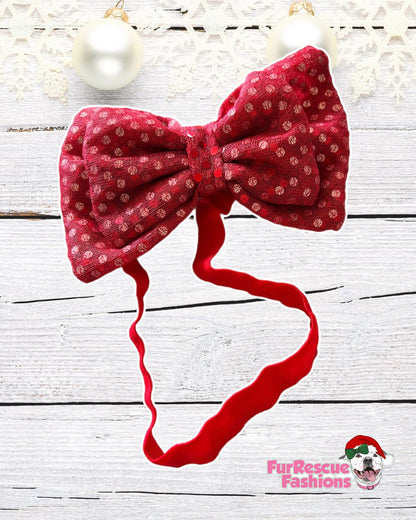 Christmas Doggie Bow Headband