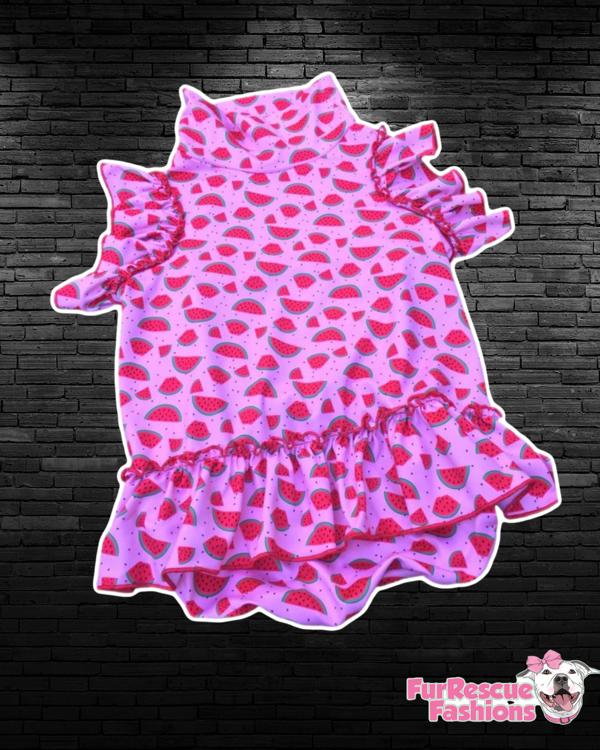 UV50 Watermelon Sugar Sleeveless Shirt With Ruffle