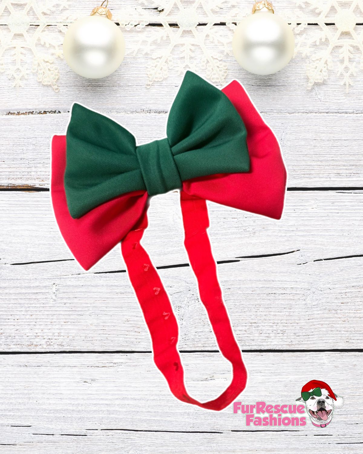 Christmas Doggie Bow Headband