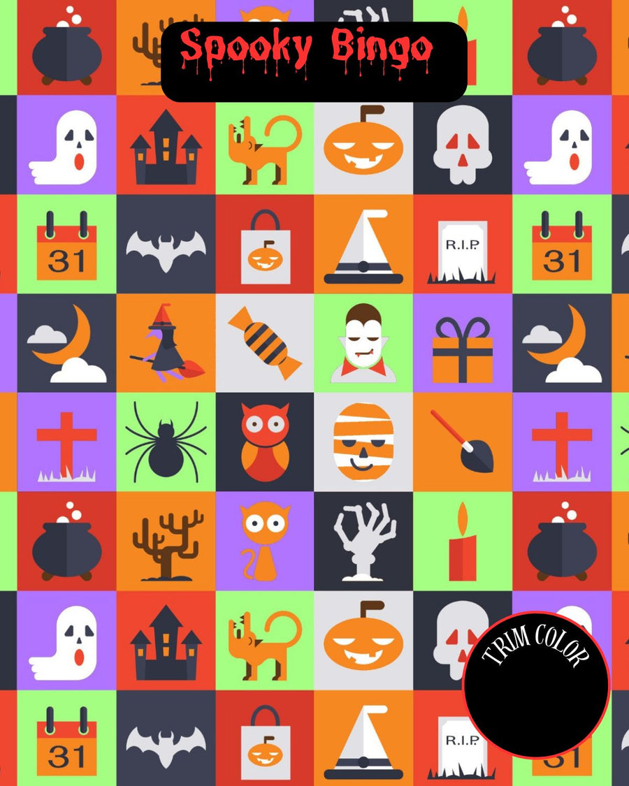 Spooky Bingo  - PAWjama with Black Neck & Trim/Sleeves
