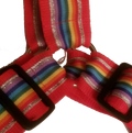 Pride Flag red w/silver stripe No-pull Harness - 1.5"