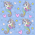Seahorses Magic - PAWJama with Pink Trim/ Sleeves