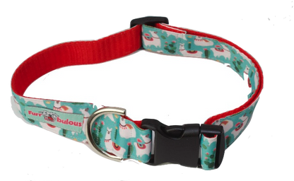 Llamas Teal Sport Collar 1.5"