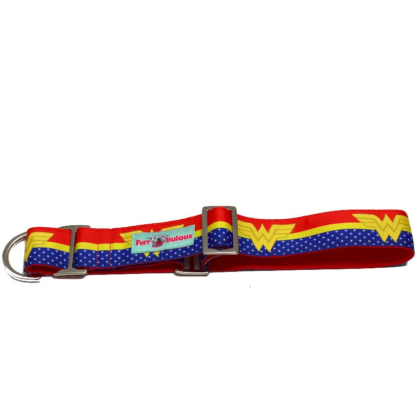 Martingale Wonder Woman Dog Collar 1.5"