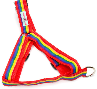 Pride Flag Rainbow Red No-pull Harness - 1.5"