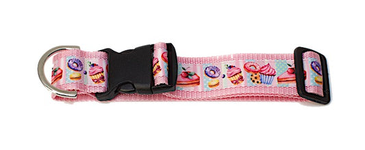 Pink Cupcake Sport Collar 1.5"